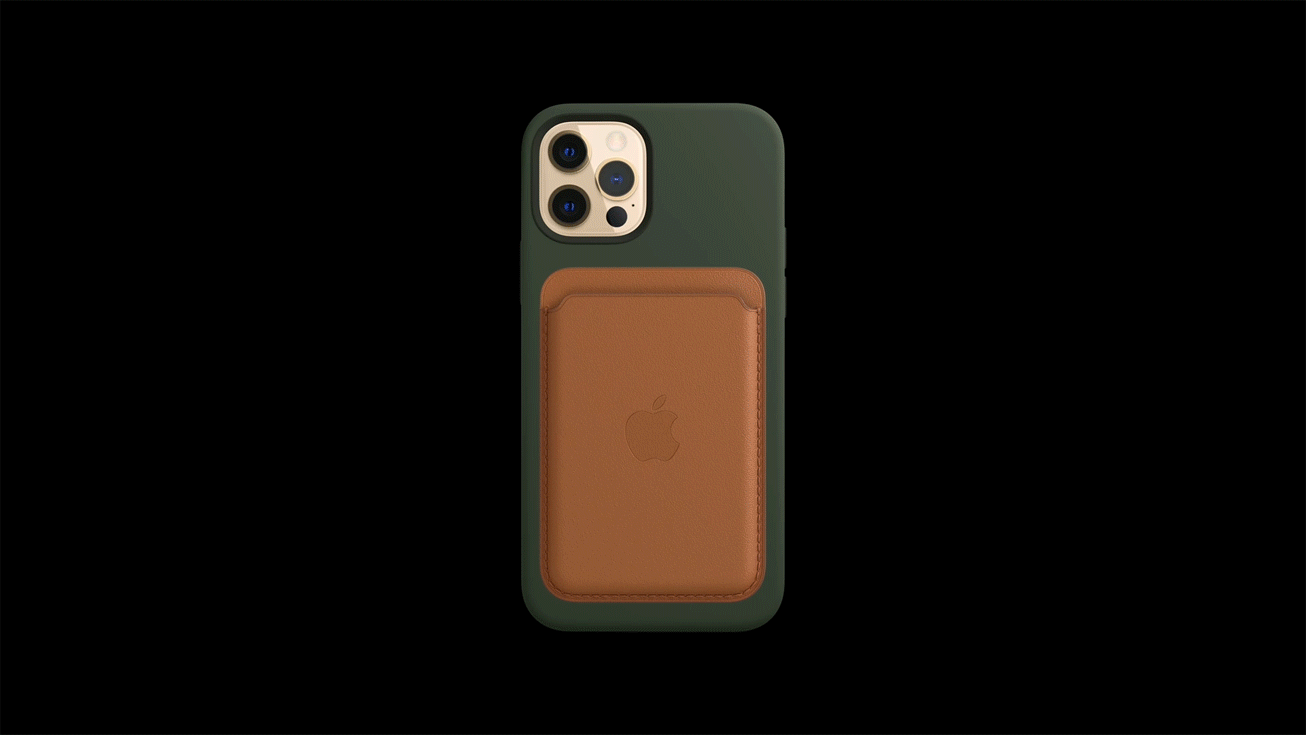 iPhone 12 Pro Silicone Case_Leather Wallet with MagSafe