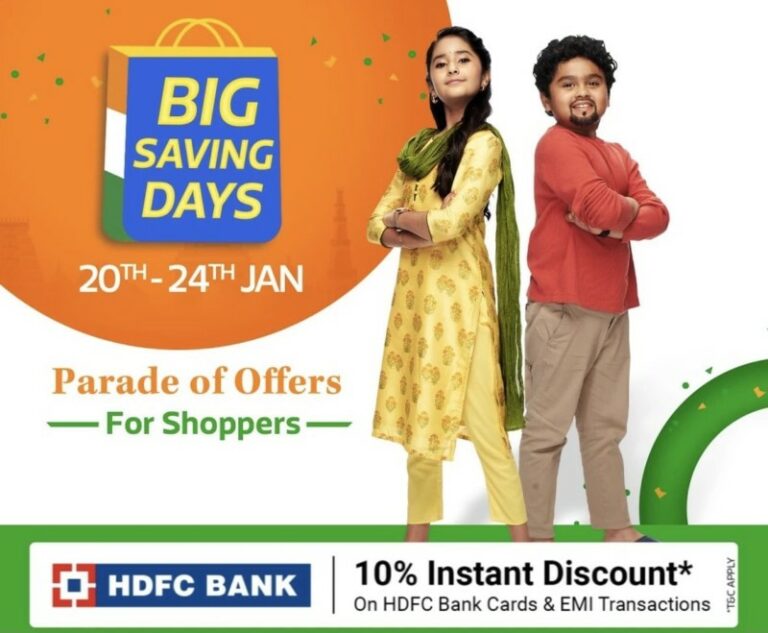 Flipkart Big Saving Days Sale to Commence from 20th Jan, Discounts on Mobiles, Tablets and More