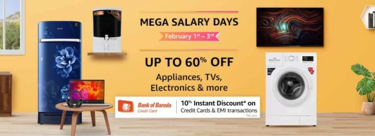 Amazon Mega Salary Days Sales for February:Get Offers on Laptops, Tablets, Headphones