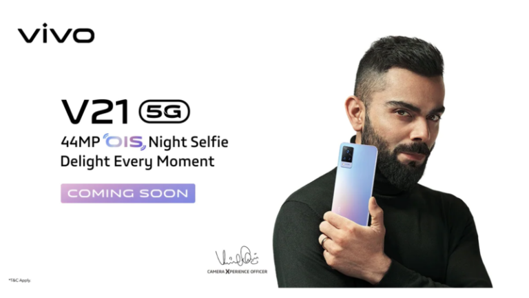Vivo V21 5G to be launch on 29th April on Flipkart India