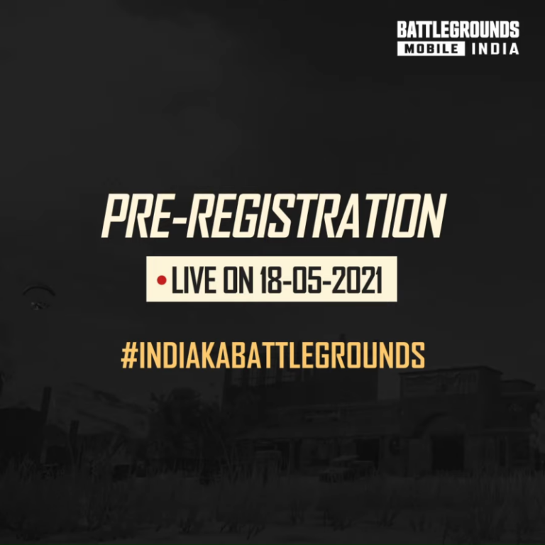 Pre-registrations for Battlegrounds Mobile India to start from May 18
