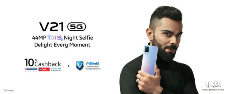 Vivo V21 to go on sale today, comes with a 44MP OIS Selfie Camera