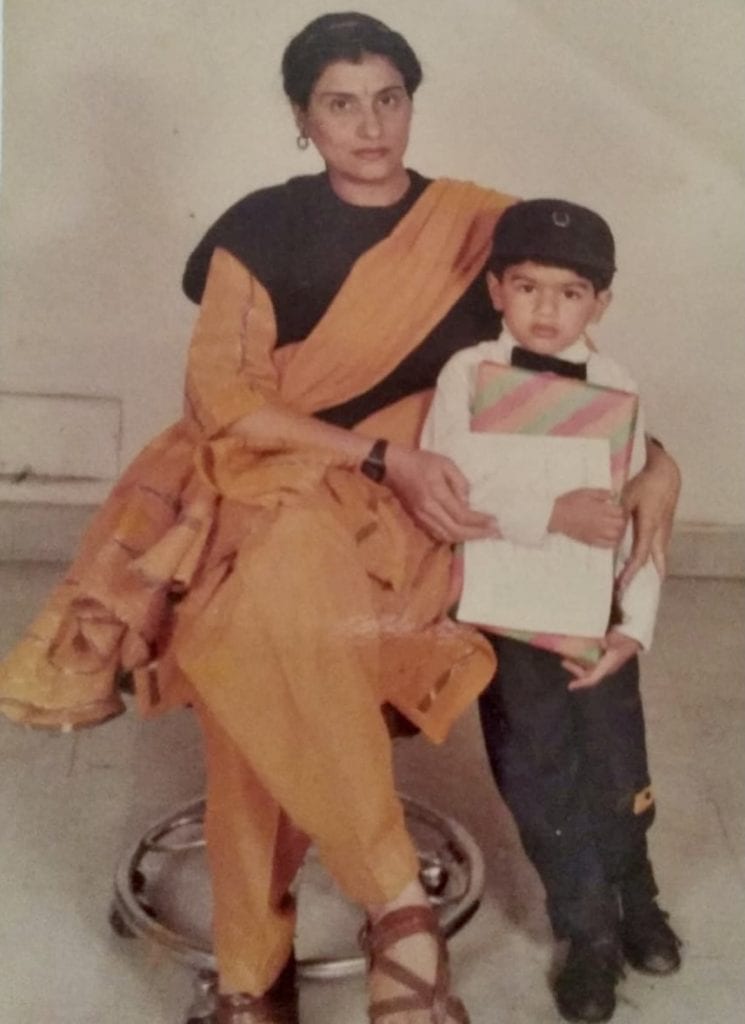 Nikhil Chawla Childhood with his mother Dolly Chawla