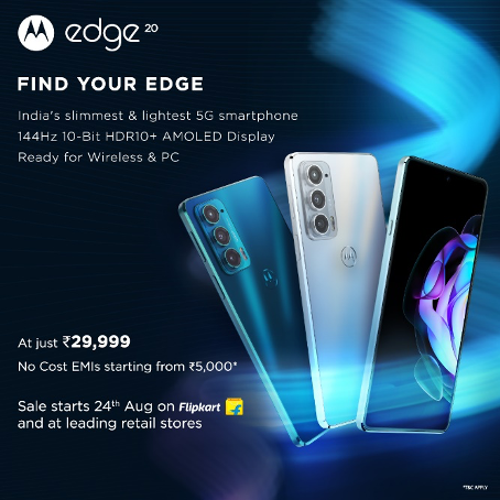Moto launches Edge 20 and Edge 20 Fusion in India
