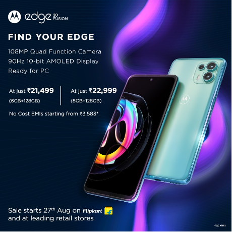 Moto launches Edge 20 and Edge 20 Fusion in India