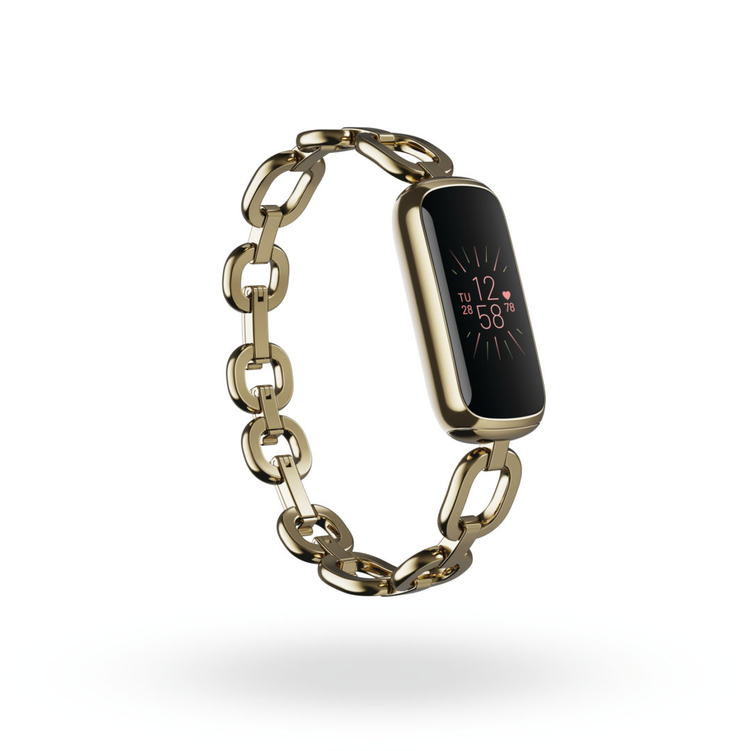 Fitbit Luxe 3QTR Special Edition gorjana Soft Gold Parker Link Bracelet