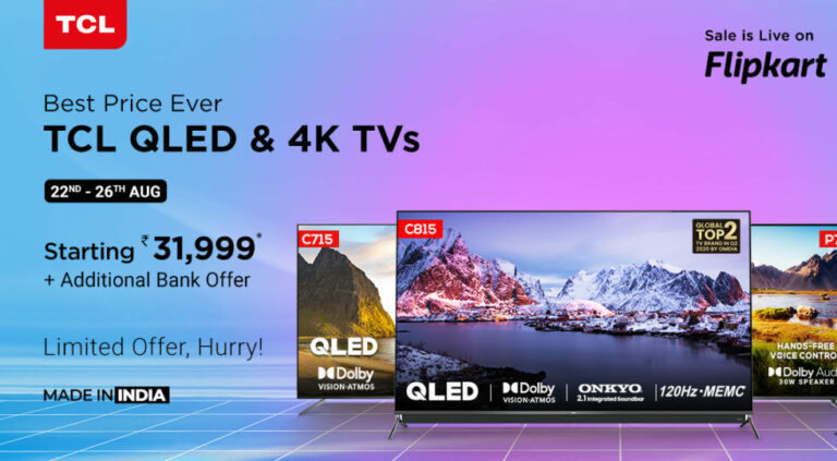 TCL announces up to 50% discount on their TVs on Flipkart