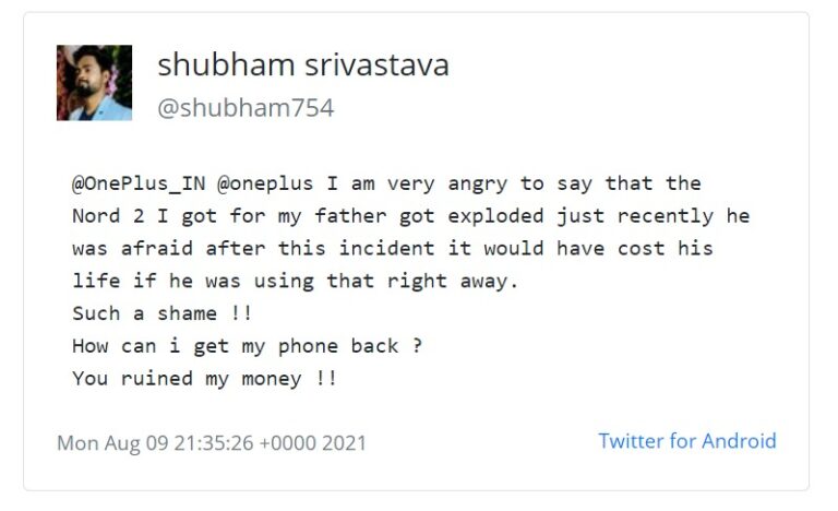 Another OnePlus Nord 2 explodes. The Chinese smartphone maker can’t claim it’s a one off case anymore