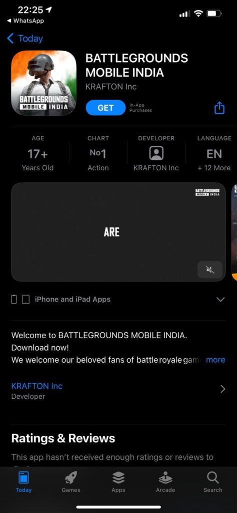 How to download Battlegrounds Mobile India on supported iOS devices