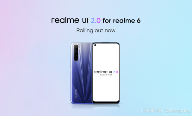 Realme starts rolling out Realme UI 2.0 update for Realme 6, 6i and X