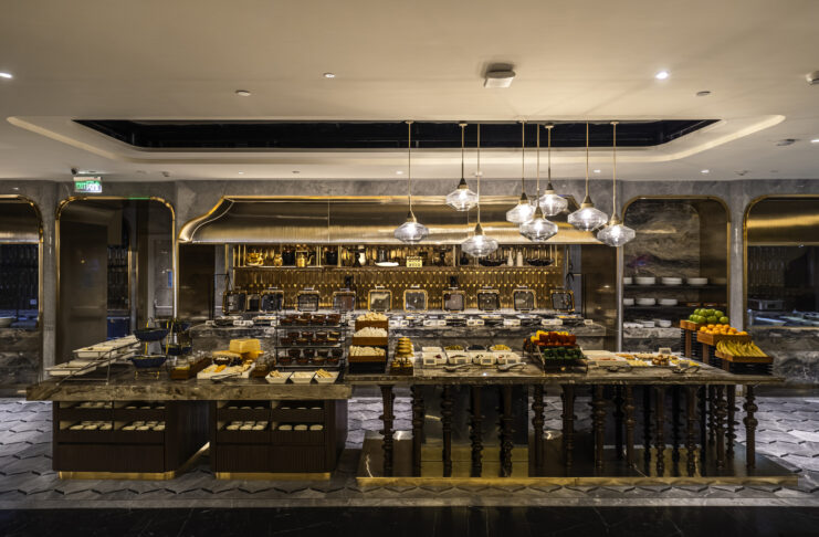 Air India Unveils First Flagship Maharaja Lounge at Delhi Airport Business Class Buffet Area